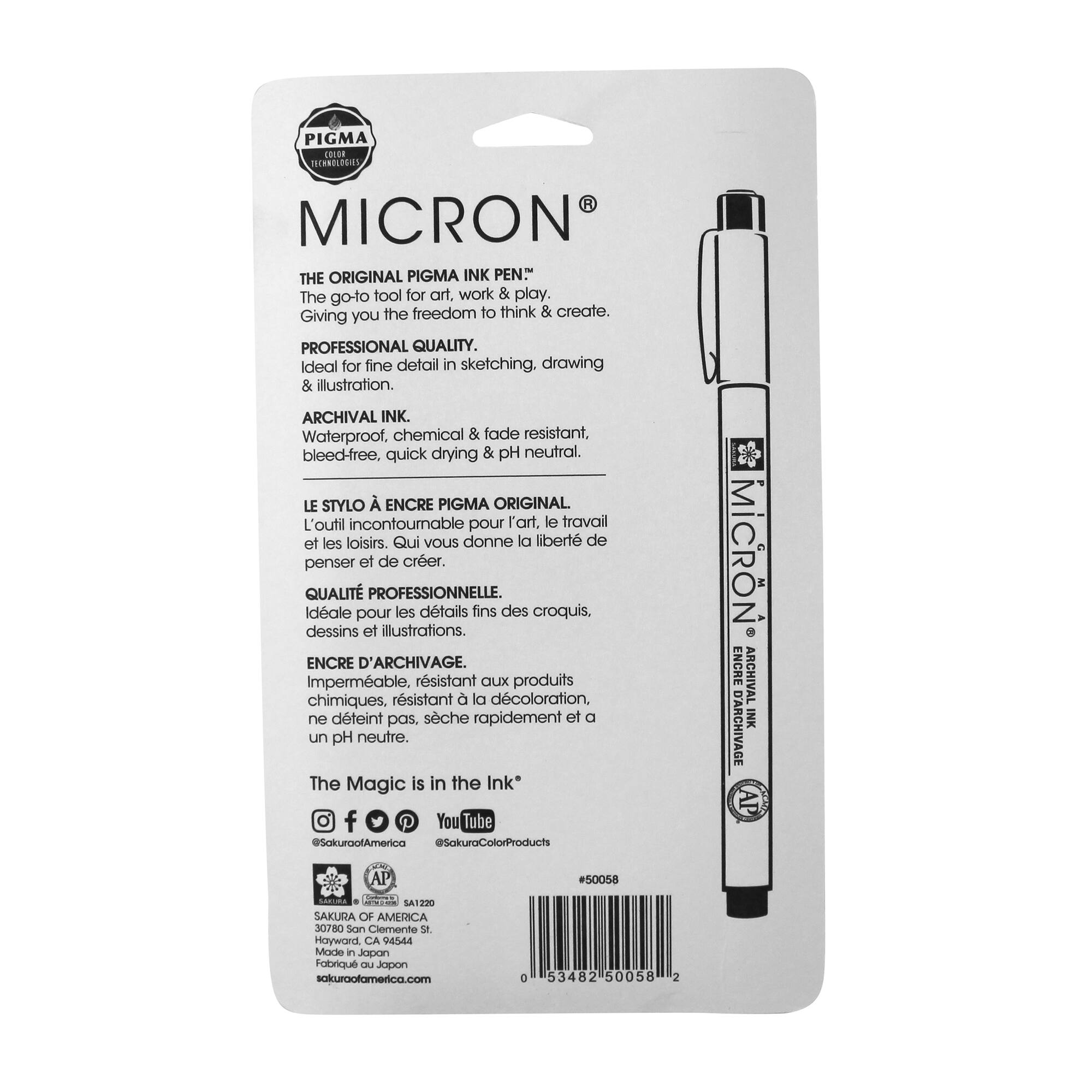 Micron® Black Fine & Bold Line Ink Pens, 6ct.